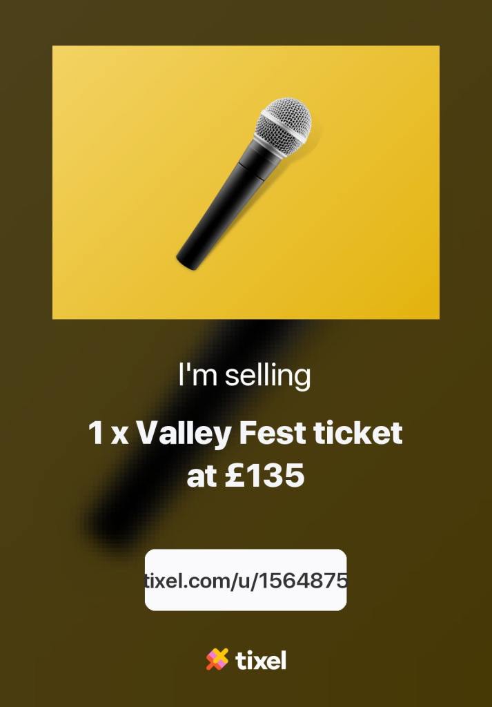 Valley Fest Ticket for Sale – Good Price