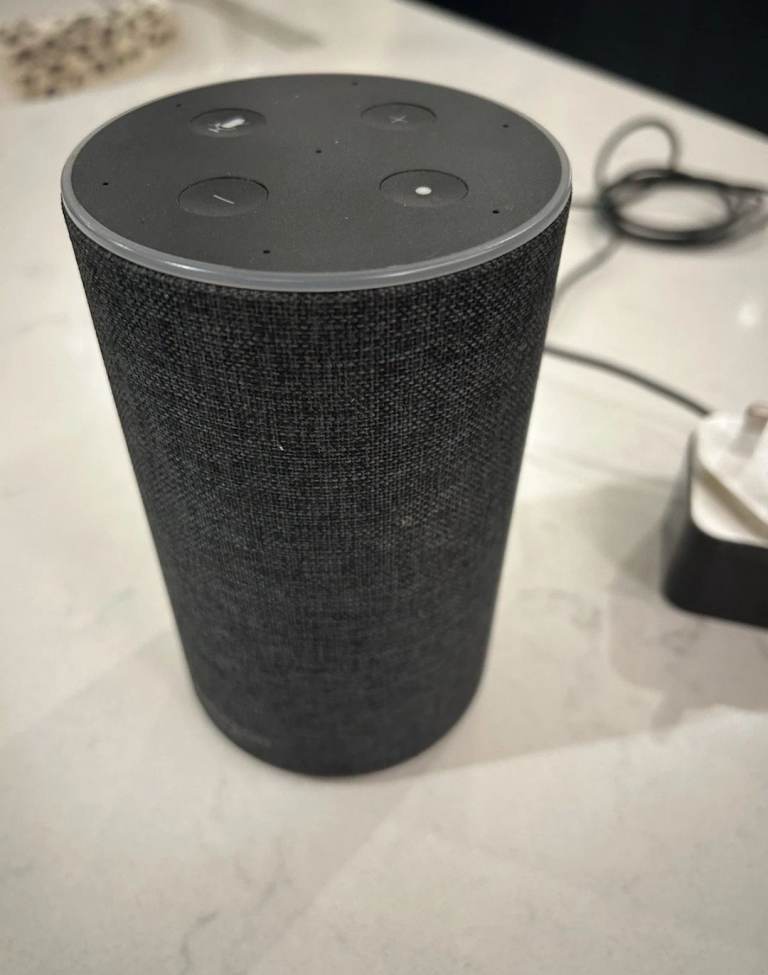 Amazon Echo Smart Speaker - Black Fabric, Good Condition
