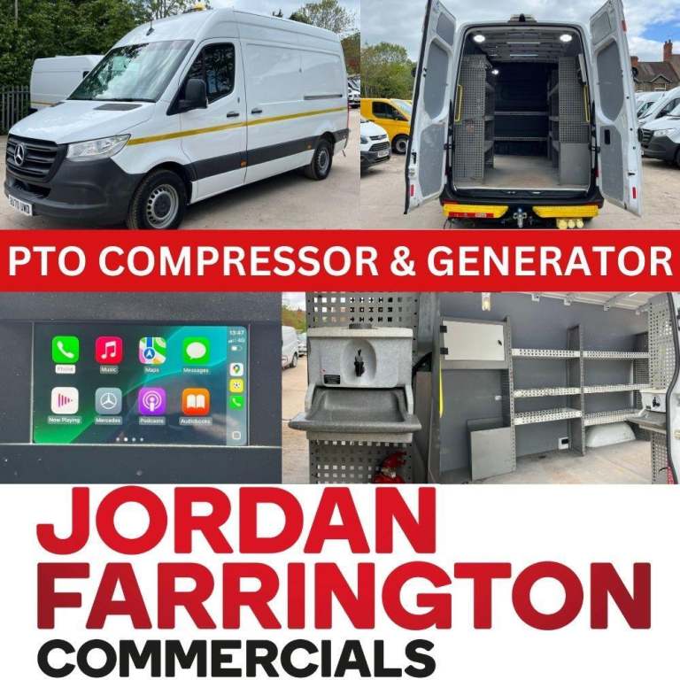 2020 70 reg MERCEDES BENZ SPRINTER 316 RWD WORKSHOP OBP GENERATOR COMPRESSOR VAN