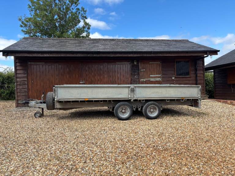 Ifor Williams LM146, 4.3mx2.3m, flat bed dropside trailer, up to 3,500kg, No VAT