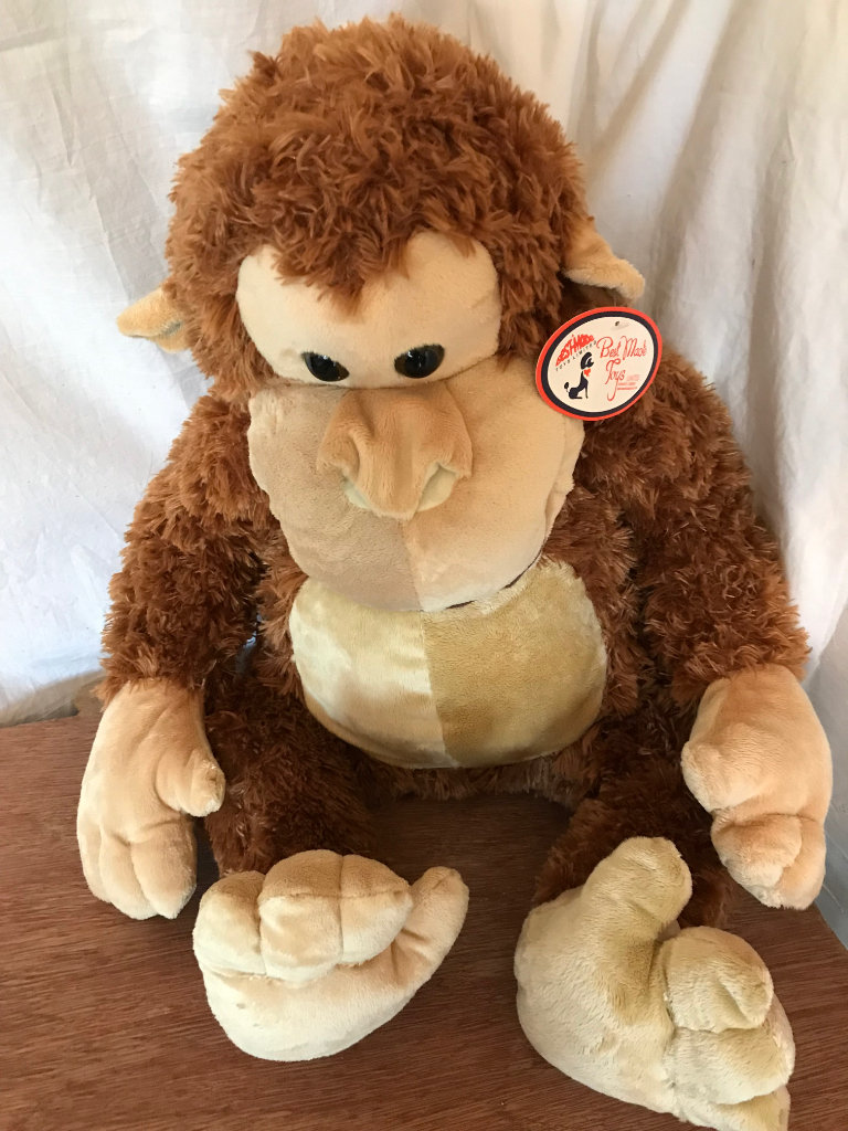 New Vintage Very very soft Sitting Monkey
