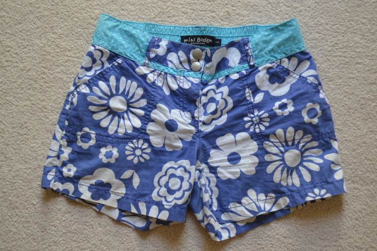 Mini Boden Girls Blue Shorts - Age 14 years