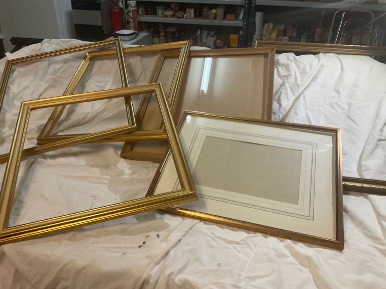 Picture frames with glass