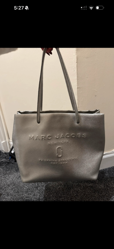 AUTHENTIC MARC JACOBS silver tote bag