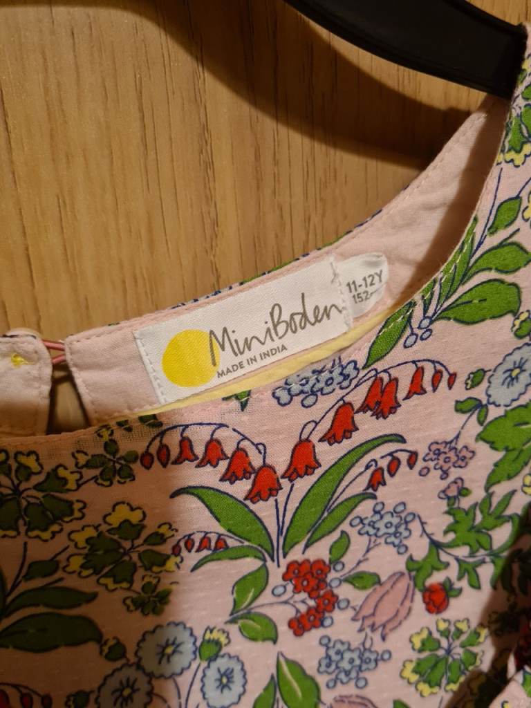Boden mini dress 11-12y