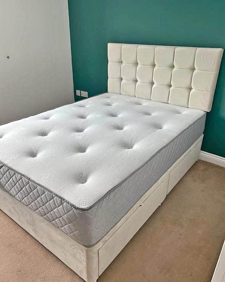 4ft Small Double DIVAN Bed Base With Mattress Brand New ~~~ Cash On Delivery order Now 🚚🚛