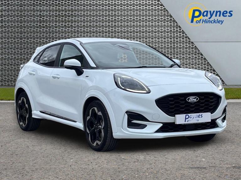 2024 Ford Puma ST-Line X 5 Dr 1.0L 125PS mHEV 6 Spd in Frozen White AC, NAV