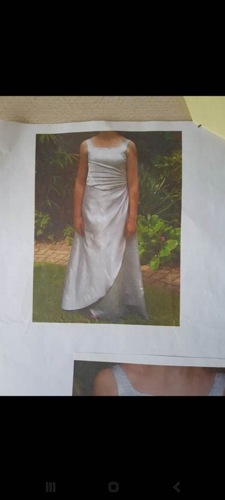 Satin bridesmaid dress age 10/12