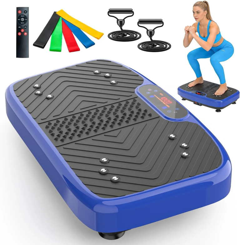Powerful Vibration Plate With Dual Motors, Comfortable Silicone Pad, 204 kg Weight Capacity 