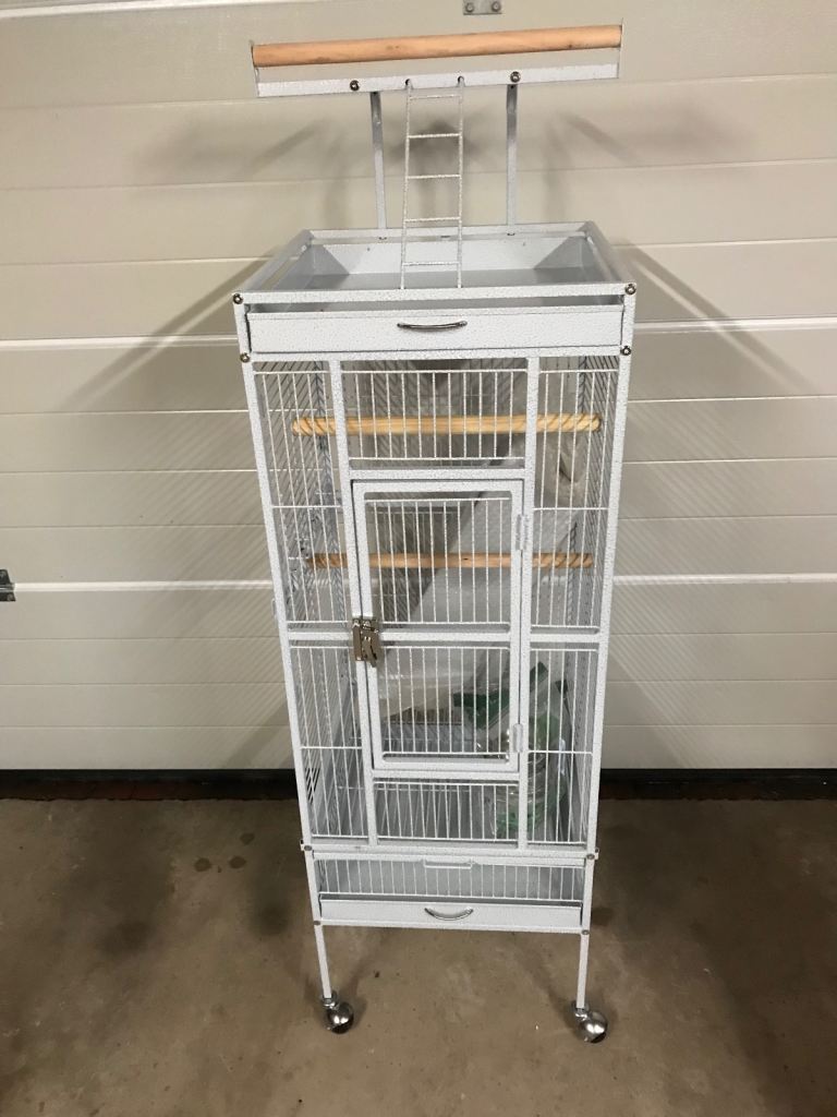 Bird cage ,white unused with skirts now reduced 