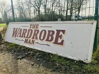 Large “The Wardrobe Man” Wooden Sign