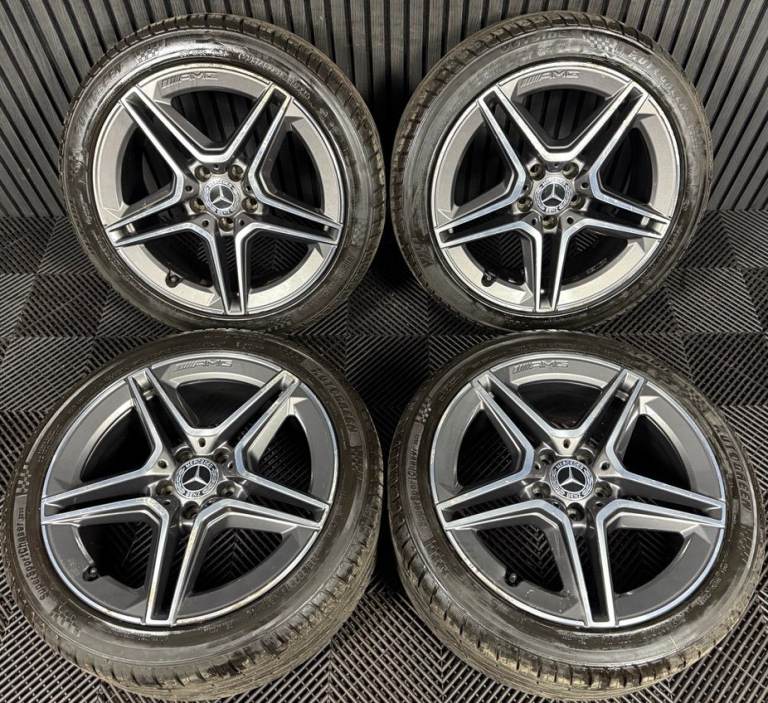 18'' GENUINE MERCEDES AMG A CLASS CLA B ALLOY WHEELS TYRES ALLOYS W177