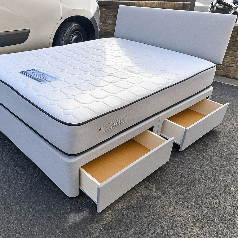 image for Functional Divan Bed with Storage and Mattress – Designed to Maximize Space and Comfort Easily