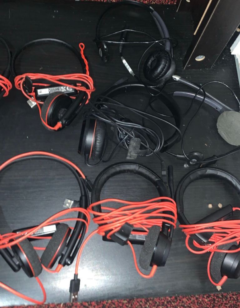 Job Lot of USB Headsets with Microphones