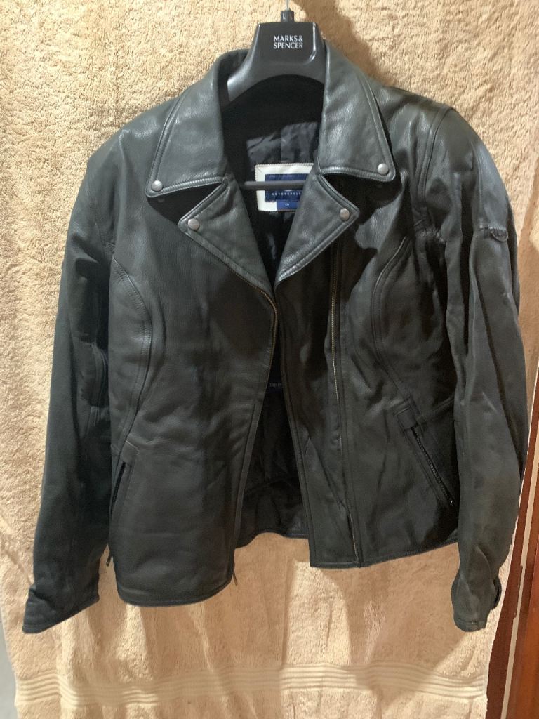 Triumph leather motorcycle jacket gents (L)