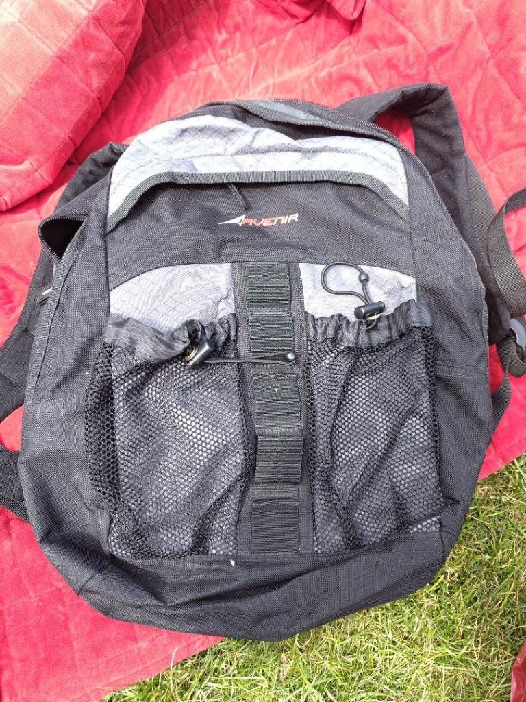 Avenir Black Backpack – Good Condition, Plenty of Pockets
