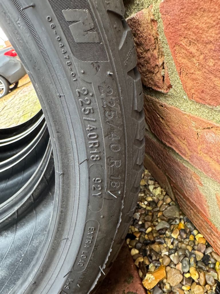 225 40 18 Michelin Cross Climate 2 tyres 7mm all season winter tyres