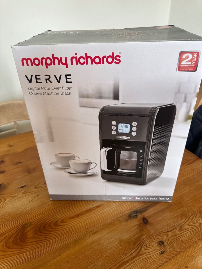 Morphy Richard’s verve digital pour over filter coffee machine
Black
Brand new in box never used