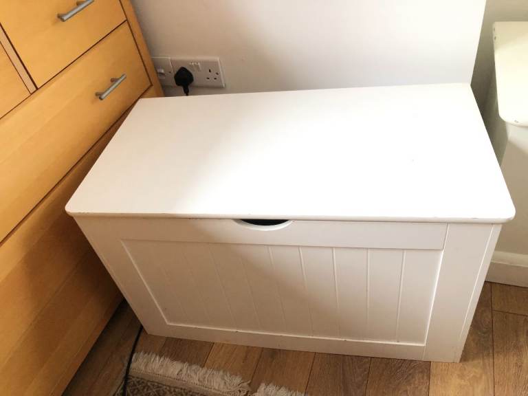 White storage trunk