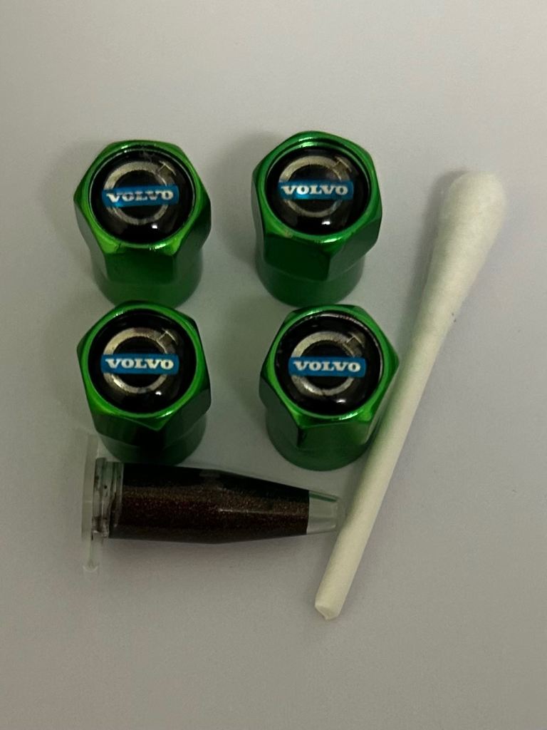 Volvo Tyre valve caps with grease 