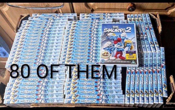 80 X Smurfs Movie DVDs