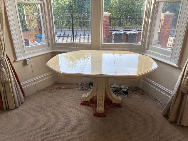 Italian marble effect dining table