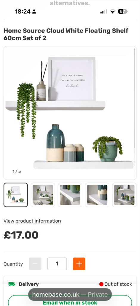 Floating shelves - white 