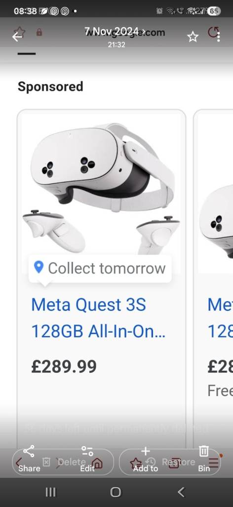 Meta Quest 3S VR Headset - 128GB