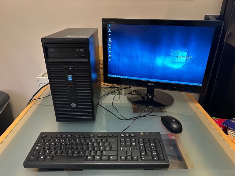 HP Computer with 2 x 22” LED Monitor (No Hard Drive included)