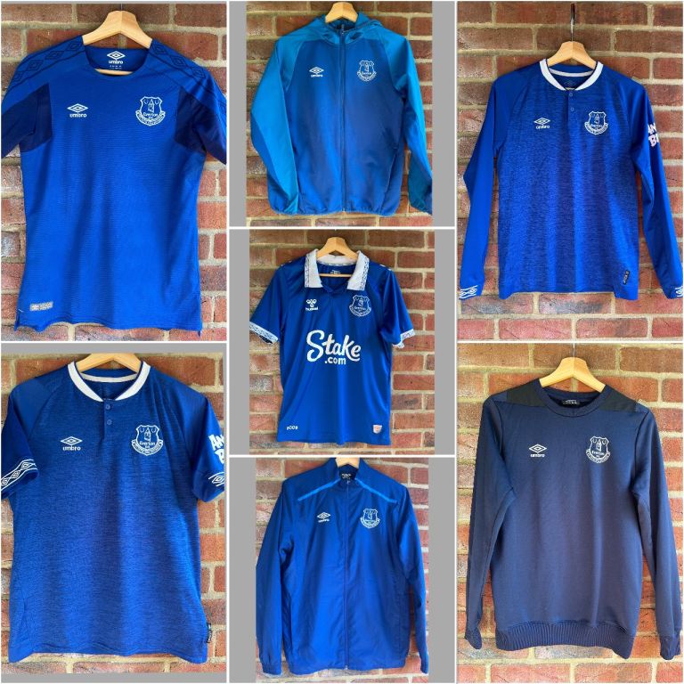Everton Football Training Tops - Blue, Youth sizes