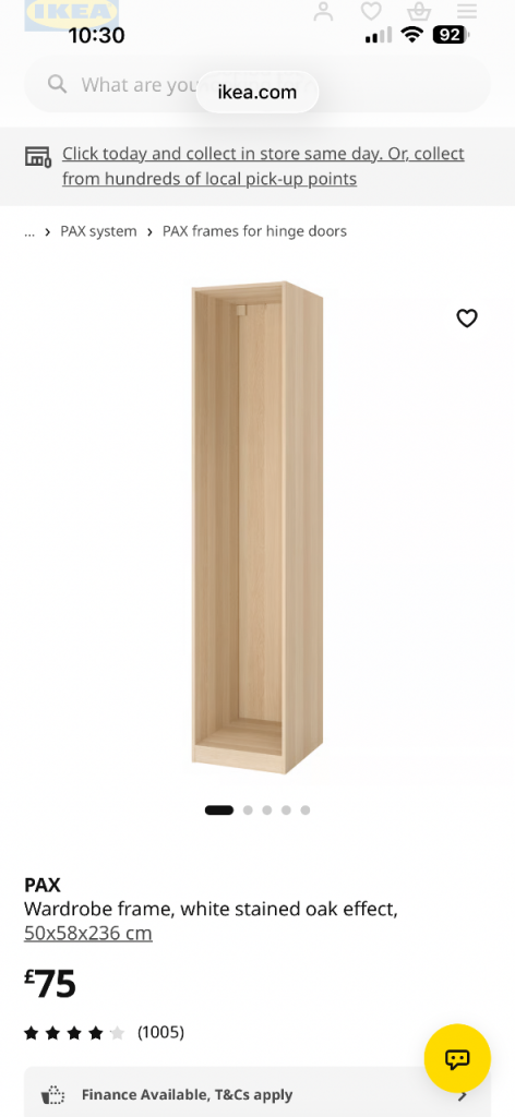 IKEA PAX Wardrobe frame and Door