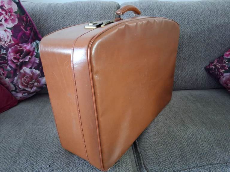 Vintage Cygnet Case Suitcase - Made in England, Brown Leather