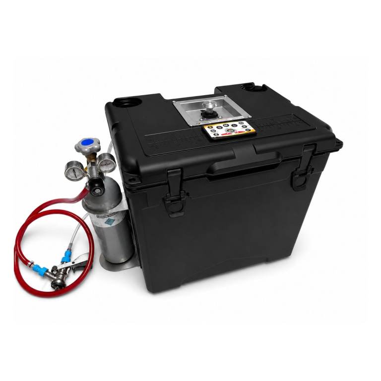 Bottoms Up beer dispenser cooler, fills cups from the bottom