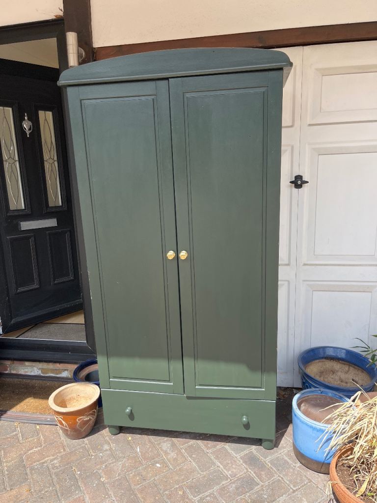 Oak Wardrobe Green 