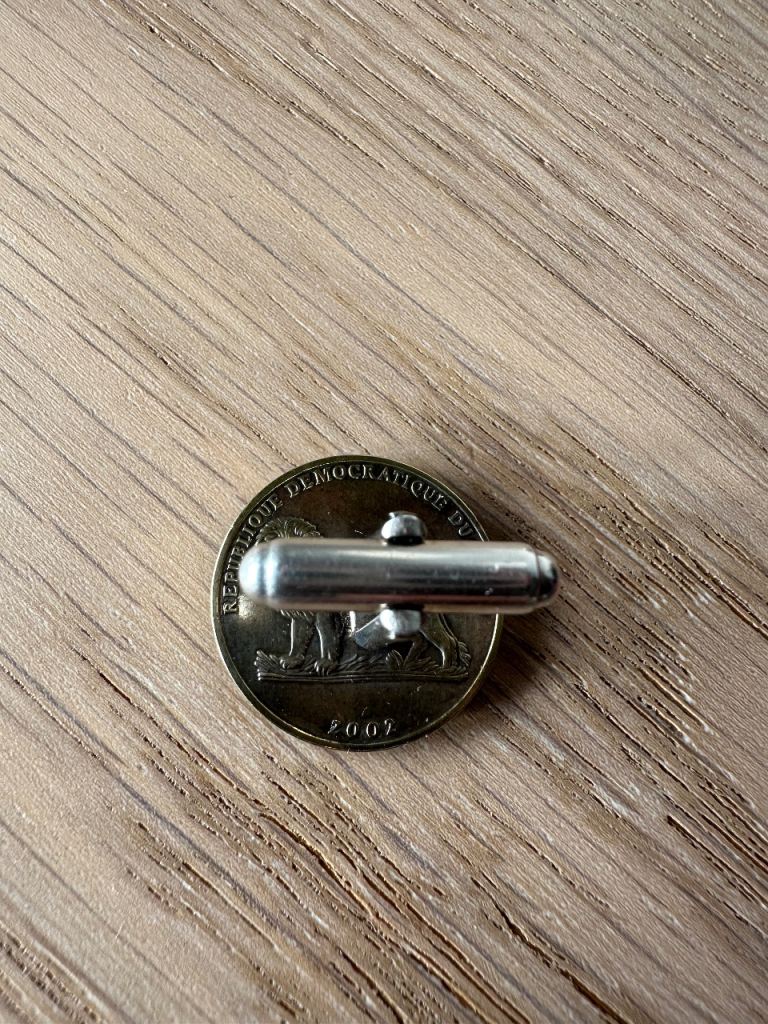 blue enamel  Democratic of  Congo cufflinks 