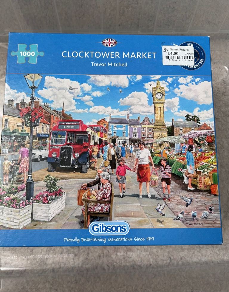 Gibsons Clocktower Market Jigsaw Puzzle 1000 Pieces – New