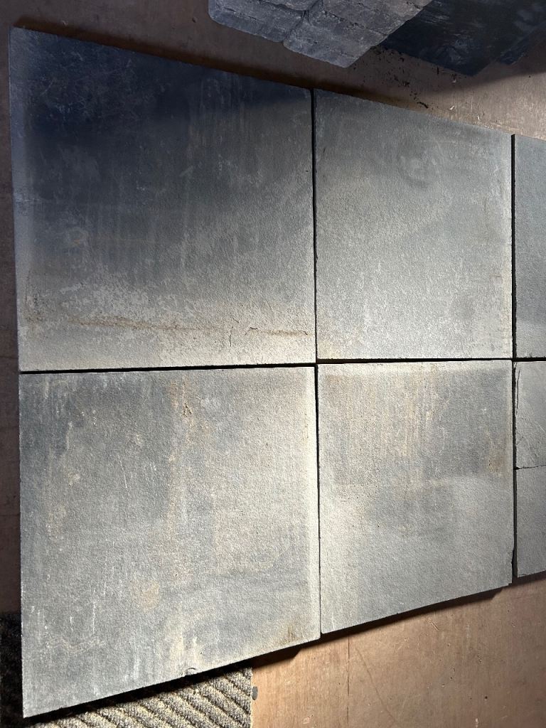 6 x new dark grey slate paving slabs 