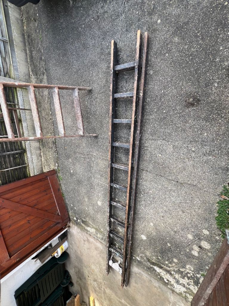 A FRAME WOODEN STEP LADDER
