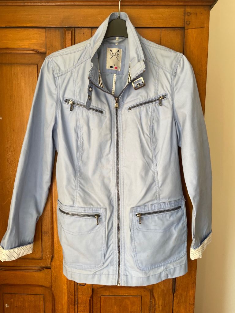 Crew pale blue jacket size 10