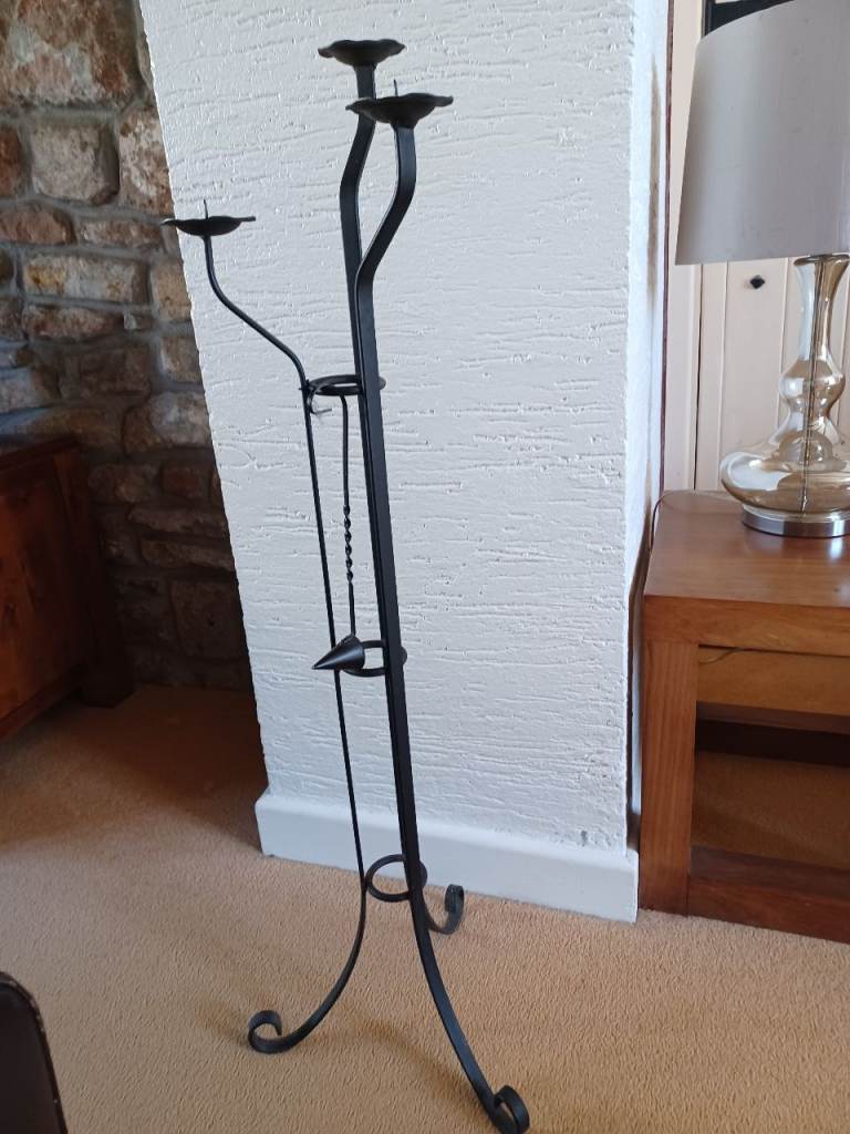 Black floor standing candelabra 