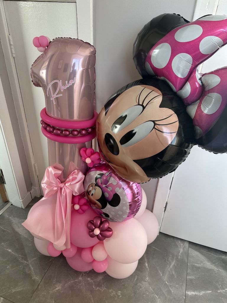 Age 1 balloons Minnie Mouse 