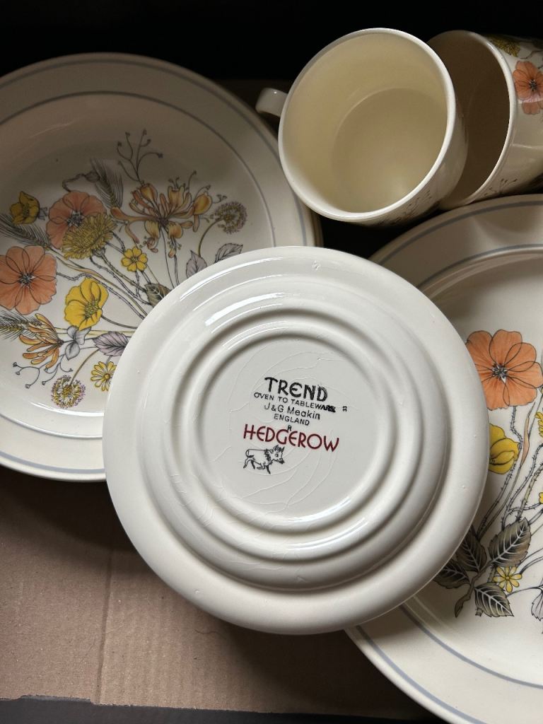 Vintage J and G Meakin Trend Hedgerow Assorted Dinner Set