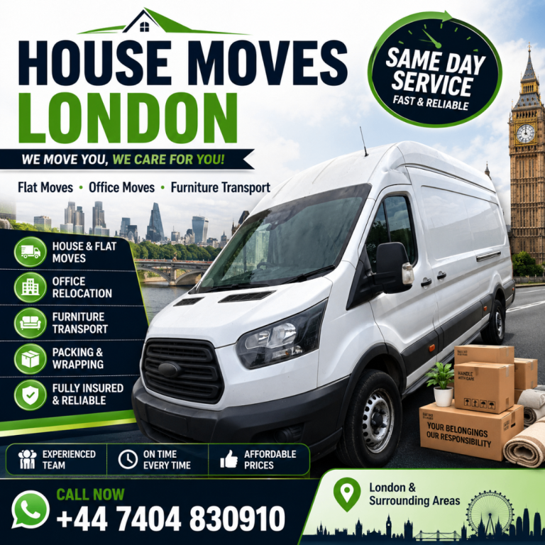 Man and Van Removals London | House Moves | Office Moves | Call Now