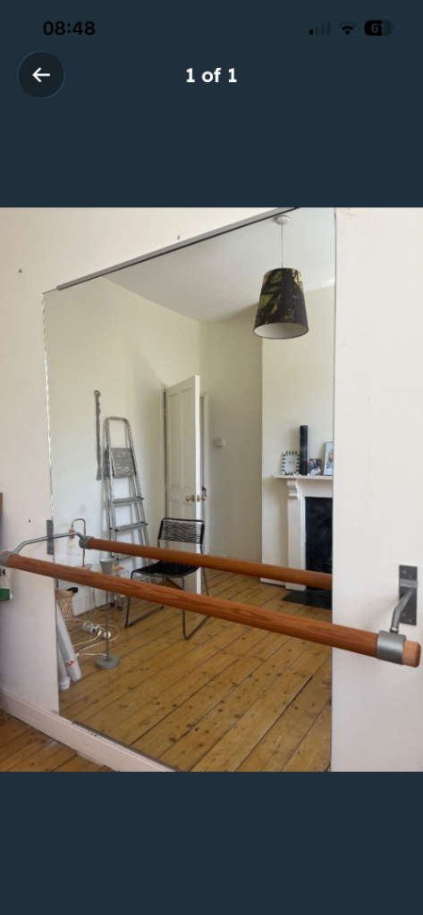 Ballet Barre and Large Mirror – Good Condition