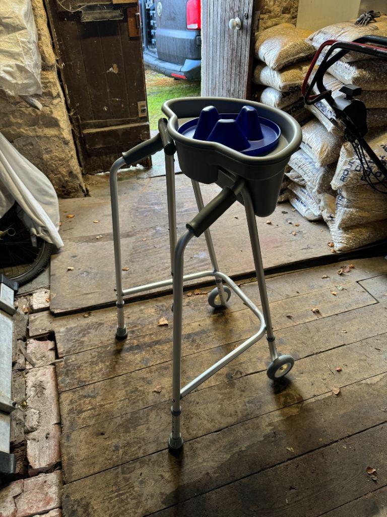 Mobility walker (Buckingham Caddy) with accessories and adjustable walking stick Like NEW