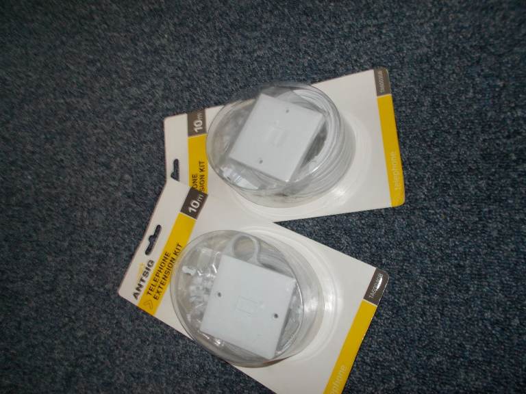 10 METER TELEPHONE EXTENSION KITS  NEW NOT OPENED 