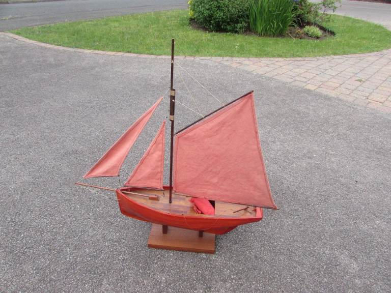 Wooden Yacht on Plinth