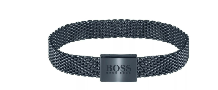BOSS Black IP Mesh Men's Bracelet Designer Fashion Jewellery Brand New