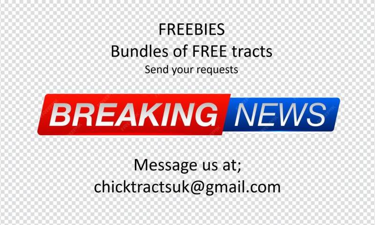 Free - 44 assorted Chick Tracts Christian Cartoon Style Booklets FREE SHIPPING