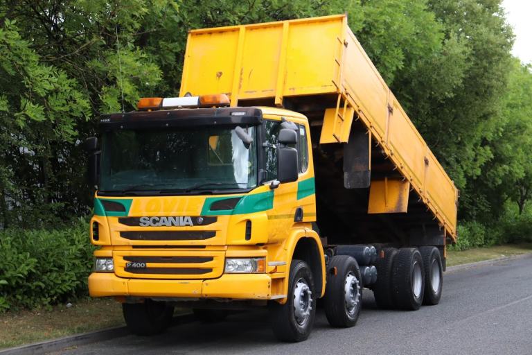 SCANIA P400 8X4 MANUAL (EURO5) DROPSIDE STEEL TIPPER (2013)